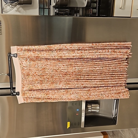 💕NORDSTROM HALOGEN💕 Double Slit Pleated Midi Skirt ~ Pink Dogwood Large L NWT - Picture 6 of 13